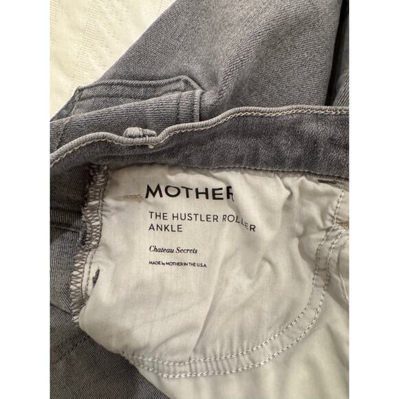 MOTHER Gray Denim Cutoff Shorts | The Hustler Roller Ankle | Size 32 - Picture 10 of 16